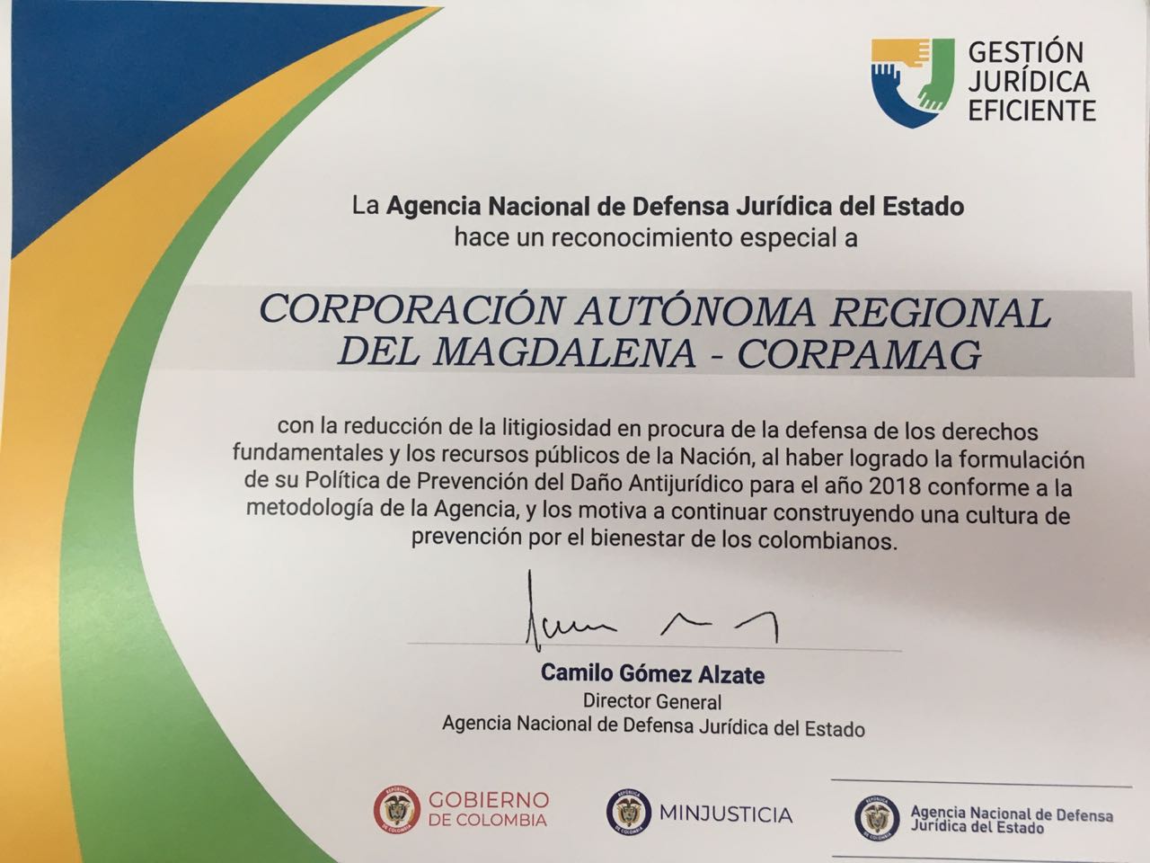 Corporaciones reciben certificación por prevención del daño jurídico