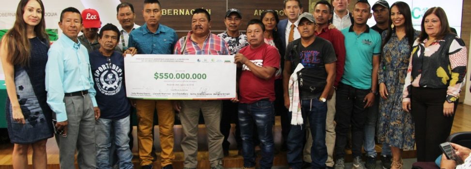 Por primera vez comunidades indígenas de Antioquia recibieron Pago por Servicios Ambientales