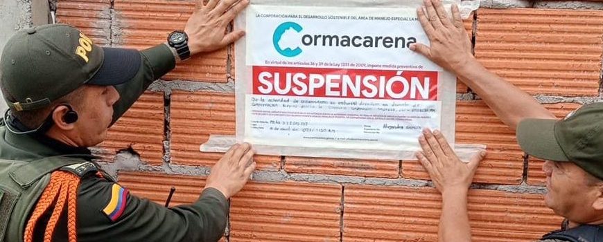 Capturan a 6 personas por construir ilegalmente en un Área Protegida de Villavicencio