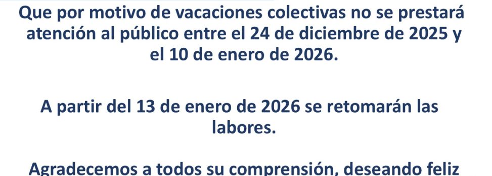 Vacaciones colectivas ASOCARS