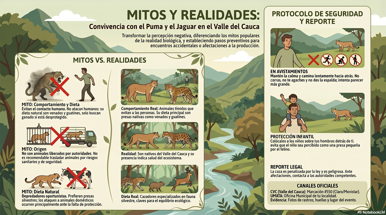 AVISTAMIENTO DE GRANDES FELINOS EN EL NORTE DEL VALLE NO DEBE PROPICIAR ATAQUES SOBRE ELLOS